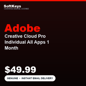 Adobe Creative Cloud Pro Individual All Apps 1 Month  Redeem Code