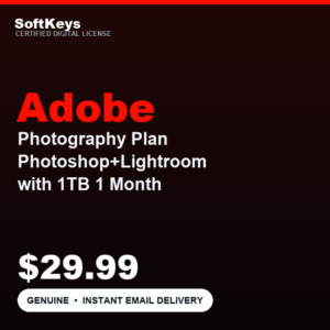 Adobe Photography Plan Photoshop+Lightroom with 1TB 1 Month Redeem Code