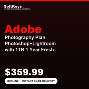 Adobe Photography Plan Photoshop+Lightroom with 1TB 1 Year Redeem Code Fresh Email